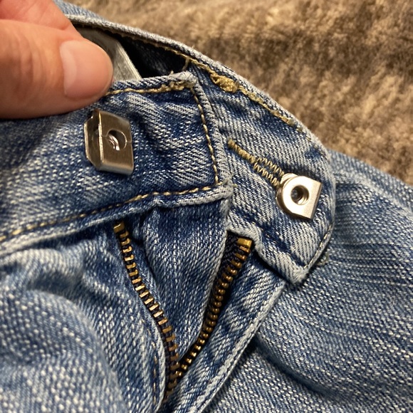 Girls Jeans. EUC size 8. Bootcut with elastic waistband. Crazy 8 brand - Picture 3 of 11